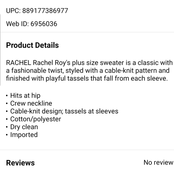 ❣ Racheal Roy trendy plus size tassel trim sweater - Picture 5 of 7